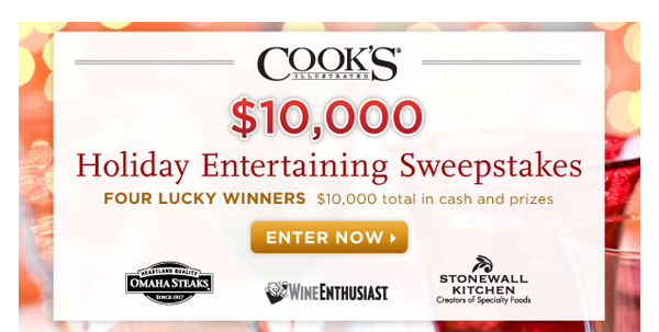 Enter Our Holiday Entertaining Sweepstakes